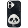 Nimmy etui iPhone 16 6.1 czarny/black   Big Eyed Pet 2.0 Panda